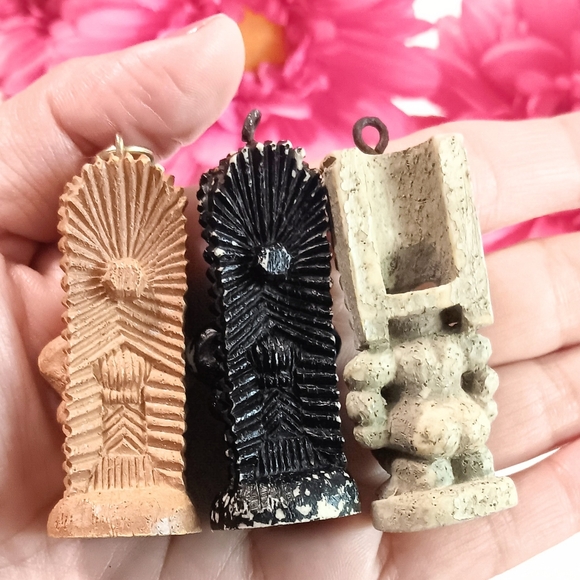 Lot of 6, Hawaii Tiki Gods Keychain Hilo Hattie Sculpted Souvenir Keyring - Picture 10 of 10